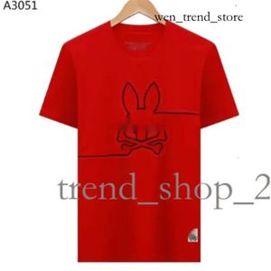 Physcho Bunny Rabbit Polo T-shirt Designer Mens T-shirt Trendy Fashion USA High Street Street Sleeve Tshirts Vêtements Streetwear Psychological Bunny Psyco Bunny 198