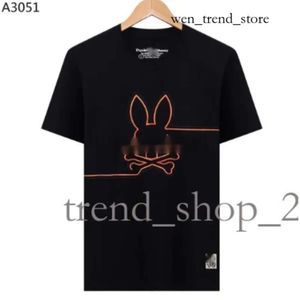 Physcho Bunny Rabbit Polo T-shirt Designer Mens T-shirt Trendy Fashion USA High Street Street Sleeve Tshirts Vêtements Streetwear Psychological Bunny Psyco Bunny 965