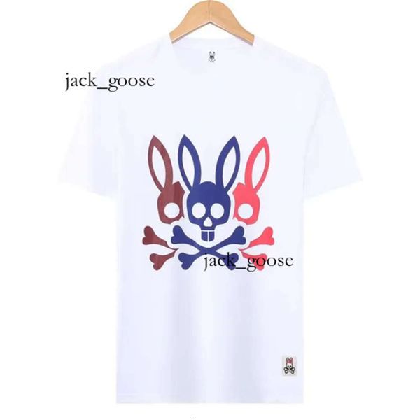 Physcho Bunny Rabbit Polo T-shirt Designer T-shirt pour hommes Mode tendance USA High Street T-shirts à manches courtes Vêtements Streetwear Psychological Bunny Psyco Bunny 482