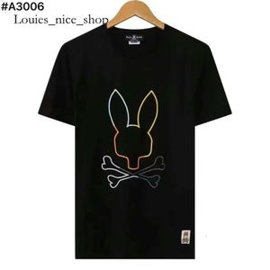 Physcho Bunny Rabbit Shirt Mens Homme Camisa Masculina Men Designer Chemise Homme Skull Rabbit Top Quality Quality Crazy Short SHIVES PSYCHOLOGIQUE BUNNY 804