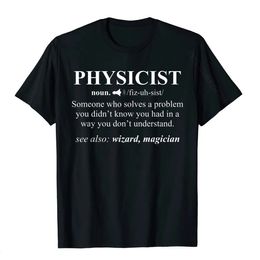 Natuurkundige Definitie Wizard Wetenschapper Natuurkunde T-shirt Grappige Katoenen T-shirts Voor Mannen Ontwerp Tops Tees Plain Cool 240220