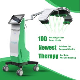 Máquina para fisioterapia de bajo nivel, terapia con láser 10D, luz verde, diodo para pérdida de grasa, terapia para el dolor, dispositivo de terapia con láser frío