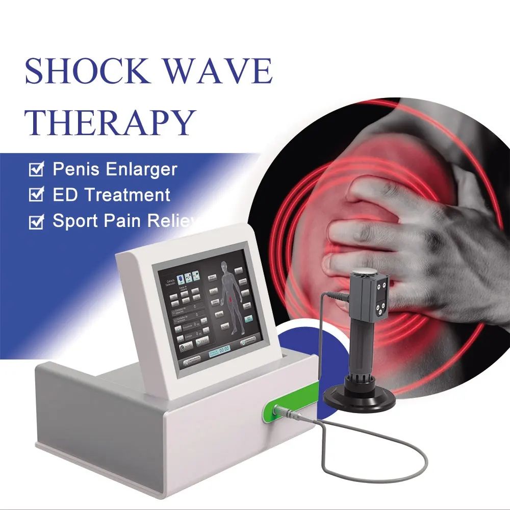 Fizyoterapi Şok dalgası terapi makinesi erektil disfonksiyon tedavisi ağrı kesici vücut gevşeme vücut masajı şok dalga enstrümanı
