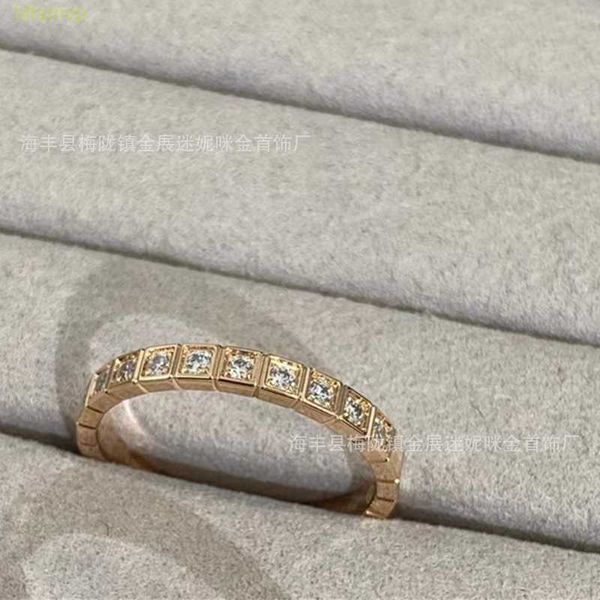 Pi3i Designer Bijoux de luxe Bvlger B-home Band Rings Haute qualité V-or plaqué Mijin Matériel Vendeur Full Diamond Bague haut de gamme et à la mode