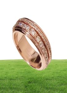 Serie de posesión de anillo de pimiento Rose Rose extremadamente 18k Gold Sterling Silver Jewelry Rotatable Wedding Brander Rings 7865870