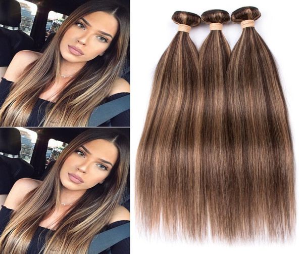 Piano 427 Paquetes de cabello humano peruano recto de colores mezclados 3 piezas Honey Blonde Highlight Mix Piano Color Human Hair Weave Extensio3372873