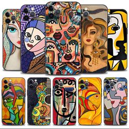 Picasso Abstract Art Painting Phone Case voor Apple iPhone 15 14 13 12 11 Pro Max 13 12 Mini XS Max XR X 7 8 Plus Cover