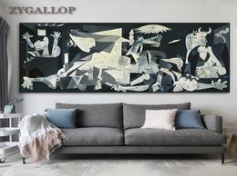 Picasso Beroemde kunstschilderingen Guernica Print op canvas Picasso Artwork Reproductie Wandfoto's voor woonkamer Home Decoratie1212450