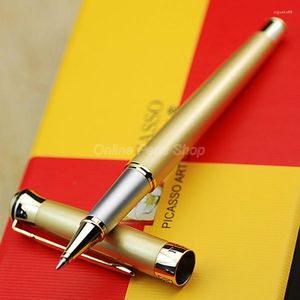 Picasso Matel Golden Roller Ball Pen Pour Office Home School Writing BR003
