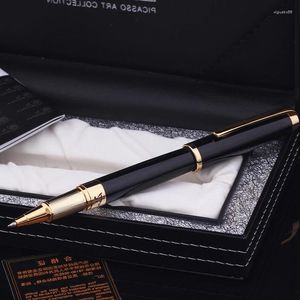 Picasso Pimio 918 Dromerige Polka Shining Black Rollerball Gouden rand Hervulbare inkt Luxe schrijfcadeauset