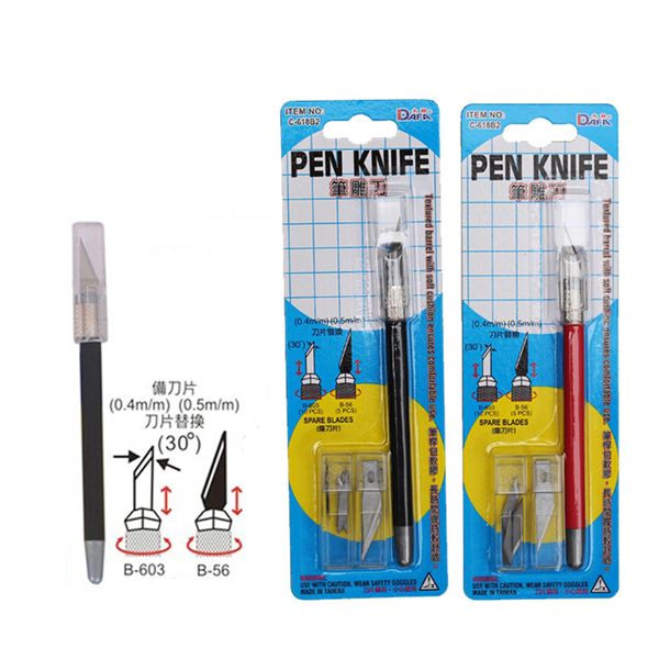 Utilitaire coupe-papier vectoriel tranchant couteau d'artisanat lames d'art scalpel idéal pour les Kits de fournitures d'art emballage de voiture C-618B2