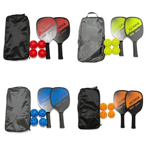 Pickle Paddles Rackets Set draagbare paddle van 2 Ultra Cushion Racquet 4 Picleballs Balls Bag 240401