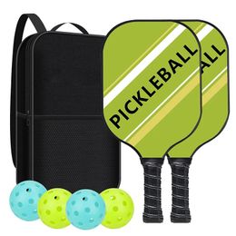 Punaises de pickleball set ralettes en nid d'abeille 4 balles couvercle de racette portable kit cadeau de sac de portage intérieur extérieur 240507