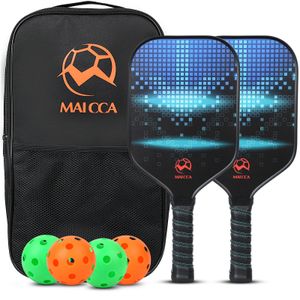 Pagayons de pickleball usapa approuvé des raquettes approuvées en nid d'abeille 4 balles couverture de racette portable kit cadeau de sac de portage intérieur extérieur 240508