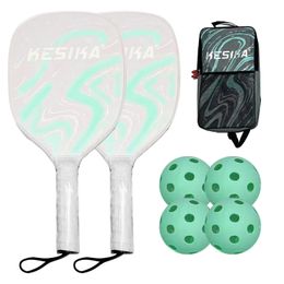 RACKETS DE PIOTLABLE Set Paddle of 2 4 Pickleball Balls Pickleball Racquet avec accessoire sportif 240401