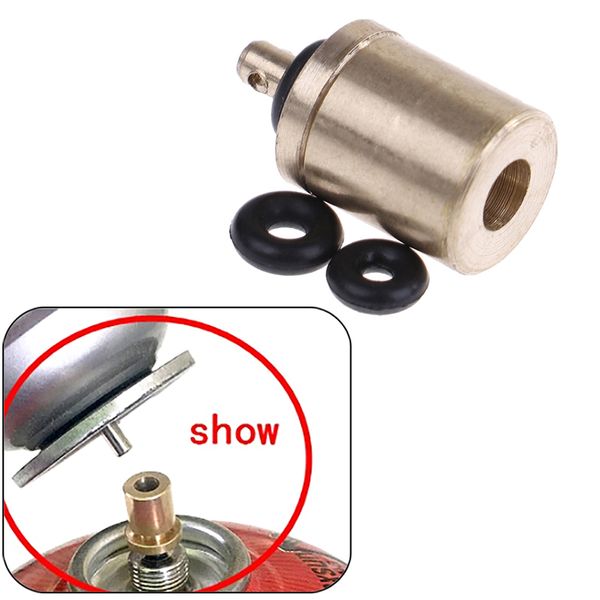 Gadgets para exteriores Picnic Quemador de gas Adaptador de recarga Camping Senderismo Cilindro Tanque Práctico Accesorios para estufas Inflar bote de butano NY011