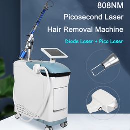 Machine de retrait de tatouage indolore ND Yag Pico Laser Picoseconde Supprimer le traitement de l'acné des pigments mouchetés Épilateur laser à diode 808 Épilation permanente