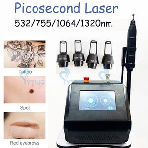 Pico Laser Laser Picoseconde Eurprows Tattoo Repoval Machine avec 4 Tipa Pigment Pigmentation Freckle Spot Retroval Peau