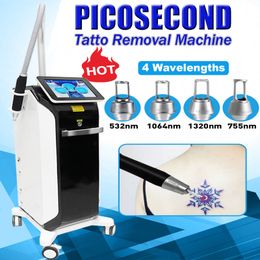 Pico Second Picolaser Machine de détatouage Cicatrices Eyeline Tache de rousseur Tache de naissance Supprimer Nd Yag Q Traitement de pigmentation commuté Équipement de beauté portable pour utilisation en salon