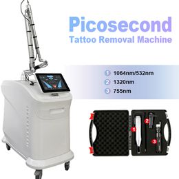 Máquina de eliminación de tatuajes Pico Second Q Switch Rejuvenecimiento de la piel con láser ND YAG Pigmentación con láser de picosegundo Eliminación de la línea de ojos Frecke Tratamiento de muñeca negra