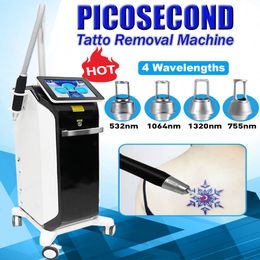 Pico Eliminación de tatuajes Máquina láser Cicatrices Pecas Marca de nacimiento Eliminar Q Conmutado Terapia de pigmentos Portátil Nd Yag Láser Salón Equipo de uso en el hogar