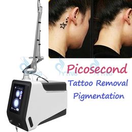 Picolaser Picosegundo Láser Máquina de eliminación de tatuajes Pigmentación Eliminación de pecas Eliminar Coffee Spot