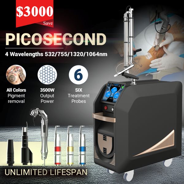 Picoseconde 755nm laser détatouage machine enlèvement de taches de rousseur pico laser stylo 2-4 traitement obtenir un bon effet