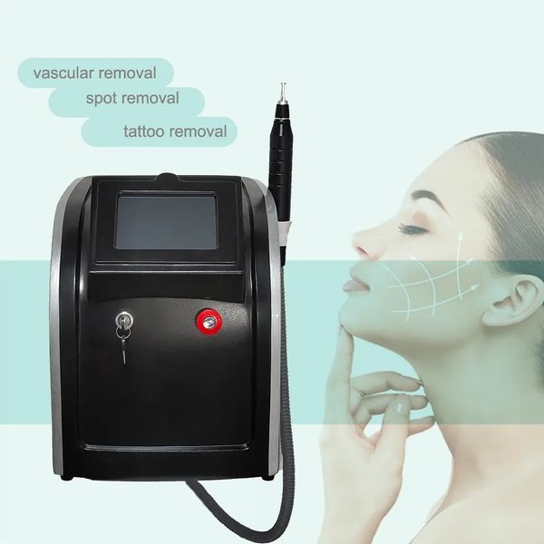 Picosegundo Láser Q Swiched Nd Yag Máquina Equipo de eliminación de tatuajes Hollywood Peeling Polvo de carbón Peel Tatuajes Eliminar 755 Nm Longitud de onda Honeycomb Pico Device