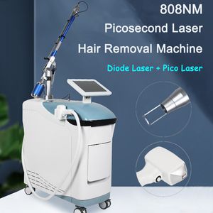 Machine d'épilation permanente au laser à diode haute énergie ND Yag Picoseconde Pico Laser Dissolvant de tatouage Acné Cicatrice Tache de rousseur Traitement des pigments