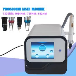 Dispositivo de láser Picosegund Tattoo Pigment Pigment Spots Machine 4 Longitud de onda Q conmutada ND YAG Láser Salón de cuidado de la piel facial