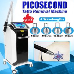 Láser de picosegundo Dispositivo de eliminación de tatuajes Nd Yag Q Terapia de pigmento conmutado Cuidado de la piel facial Rejuvenecimiento Salón de pie Máquina de uso doméstico