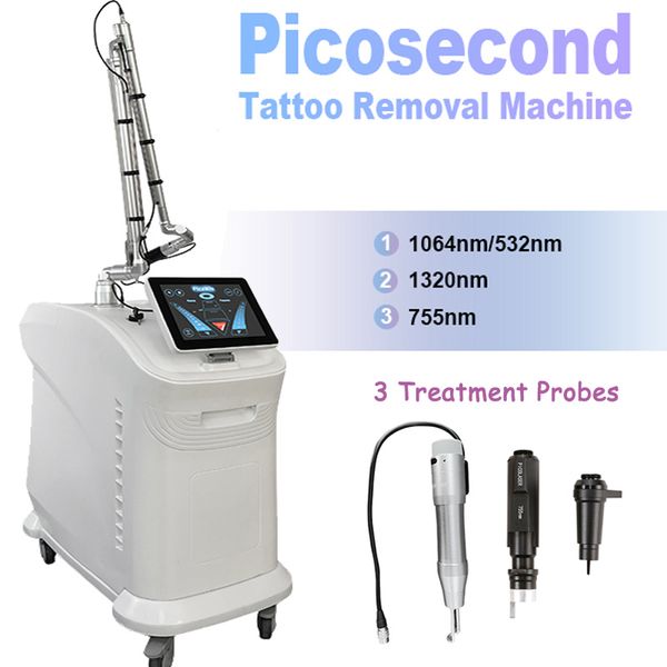 Picosegundo Pico Láser Lavado de cejas Pigmento Eliminación de tatuajes Q-Switch Láser ND YAG Rejuvenecimiento de la piel Blanqueamiento Máquina SPA Certificación CE