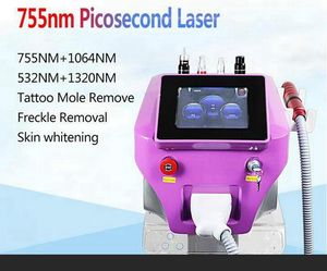 Picoseconde Pigment Retrait Q Commutateur Nd Yag Laser Machine 1064nm 532nm 755mm Pico Laser Ance Enlèvement Rajeunissement de la peau Clinique Salon