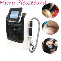 Picosegundo Q Switch Láser Eliminación de tatuajes de cejas Tratamiento de pigmentación de pecas Pico Segunda máquina láser con 4 puntas