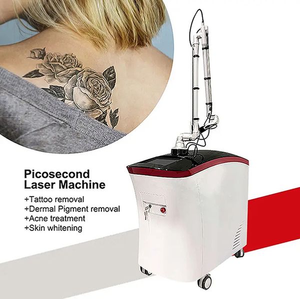 Machine de retrait de tatouage picoseconde q-switch nd yag pico laser dispositif d'élimination des taches de rousseur des taches de naissance