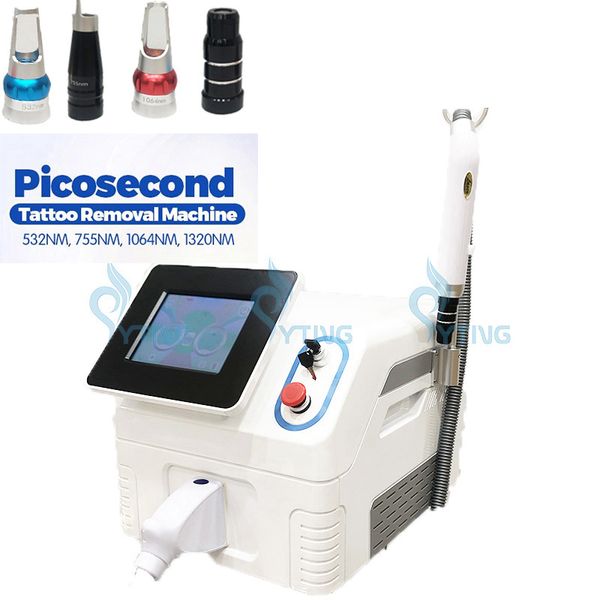 Picosecond Tattoo Removal Q Switched Nd Yag Laser Machine pour Pigmentation Remover Freckle Spot Treatment Pico Lazer Beauty Spa Salon Use