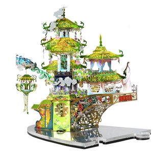 Картина «Королевство» 3D металлическая головоломка «Встреча на сломанном мосту» модель здания НАБОРЫ для сборки головоломки «сделай сам» подарочные игрушки для детей 240104