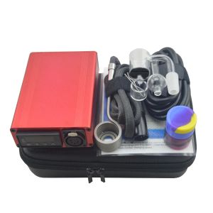 Caja de controlador de temperatura PID con 25 mm plano en el calentador de bobina inferior Titanio Cuarzo D-nail Enail Electric Digital Dab Rig Kit de cera