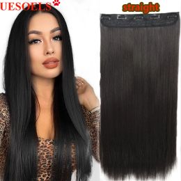 Stuk 1430 inch 60100g rechte clip in menselijke haarextensies één stuk met 5clips Braziliaanse Remy Human Hair Natural Color Extension