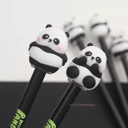 Pièce créative panda gel stylo effactif de bureau mignon de bureau fournit la papeterie de papeterie accessoires de stylos drôles