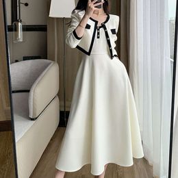 Stuk elegante kleding set voor dame short jas een lijn midi camisole jurken slanke Koreaanse mode vrouwelijk pak lente herfst nieuwe es utumn