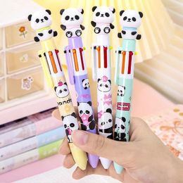 Pièces de la pièce Lytwtw Ballpoint Pen Press Cartoon Panda Multicolor 6 en 1 Couleurs PAPELERI