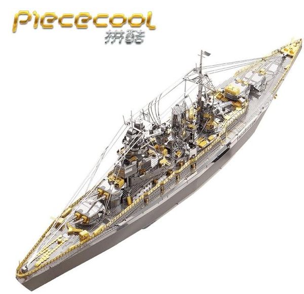 Modèles de bateaux de puzzle en métal 3D 3D Nagato Class Class Battleship DIY Laser Cutting Puzzles Modèle Jigsaw pour adultes pour enfants Y2004218385046