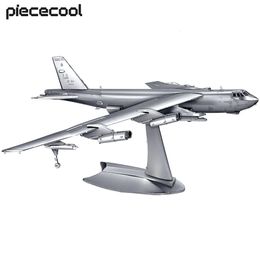 PidesCool 3D Puzzles métalliques Stratofortress Aircraft Model Kits Assembly Toys For Adult Plane Craft Christmas Gifts 169pcs 240417
