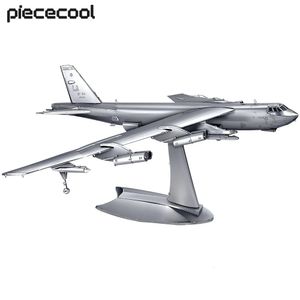 Piececool 3D Metal Puzzles Stratofortress Kits de modelos de aviones Ensamblaje DIY Juguetes para adultos Avión Artesanía Regalos de Navidad 169 piezas 240115