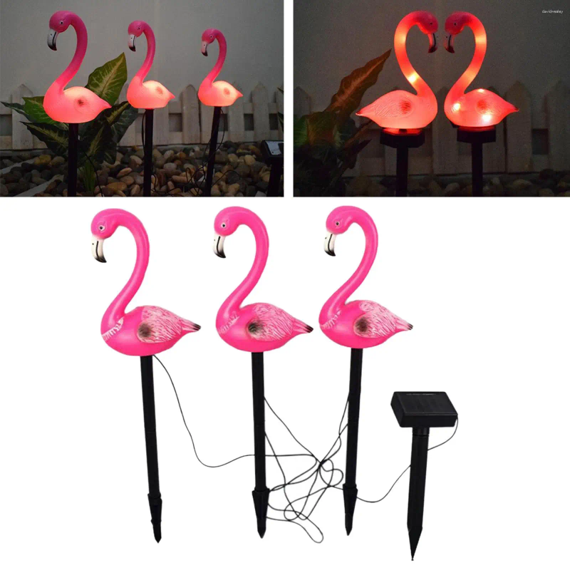 Bitar flamingo dekorativa ornament vattentät gräsmatta lysande för trädgård