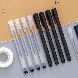 Stylos à Gel pièces/lot, bureau simplifié, encre noire givrée, 0.5mm, papeterie pour étudiants, couleur Pure, fournitures d'écriture de prix