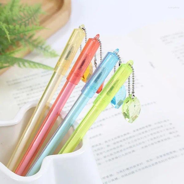 Pièces Lytwtw's papeterie Officel fournitures scolaires feuille gemme pendentif Gel stylo mignon Kawaii créatif beaux stylos doux