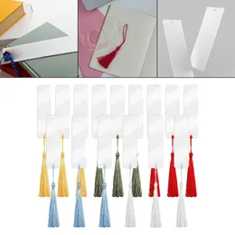 Pièces Rectangle Blank Bookmarks acryliques avec trous Gift pour enfants pour enfants