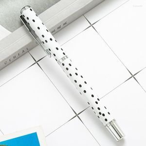 Pièces Stripe Dot De Luxe Roller Stylo À Bille En Métal Roller Papeterie Bureau Fournitures Scolaires Stylos De Haute Qualité